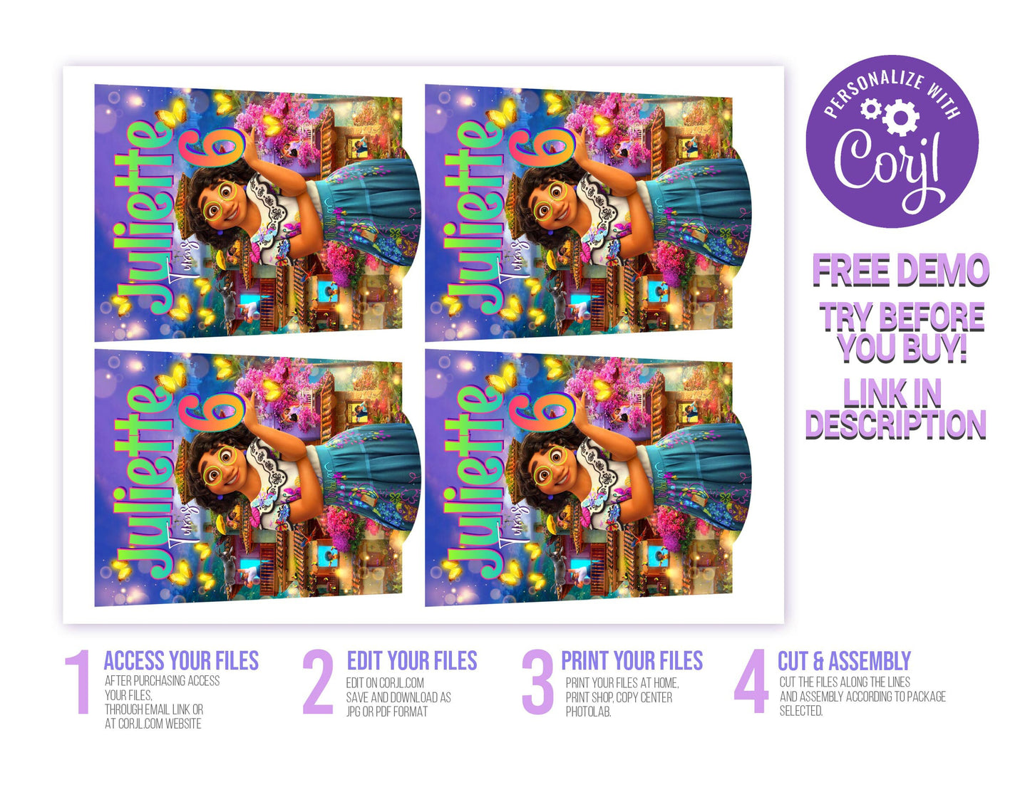 ENCANTO MIRABEL CAPRI SUN EDITABLE LABELS