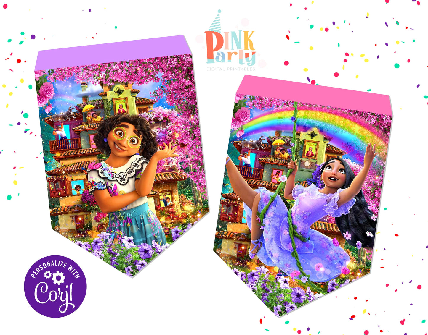 ENCANTO GARLAND BANNER FLAG EDITABLE TEMPLATE