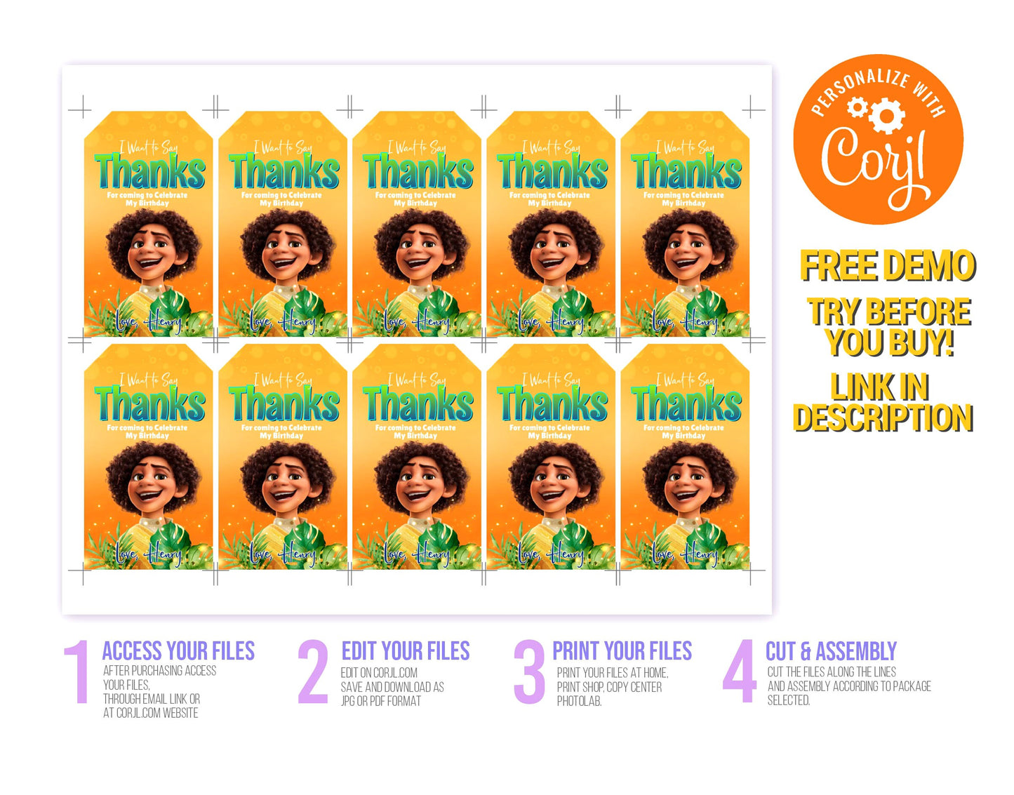 CAMILO ENCANTO EDITABLE TEMPLATE INVITATION