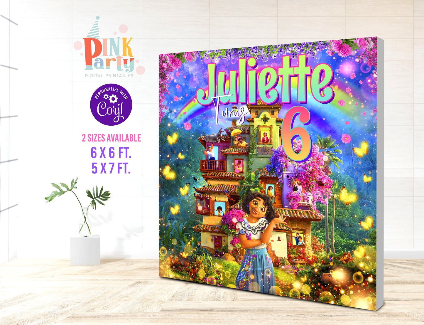 ENCANTO EDITABLE PARTY BACKDROP DESIGN
