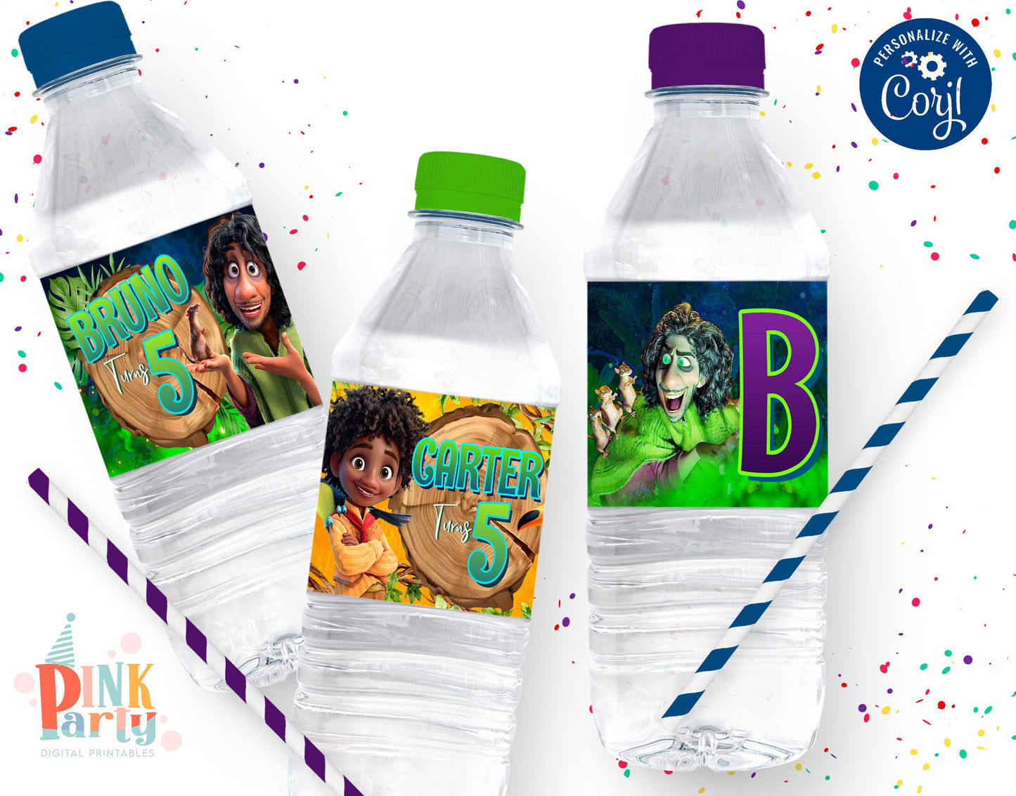 ENCANTO CAMILO EDITABLE WATER LABEL TEMPLATE