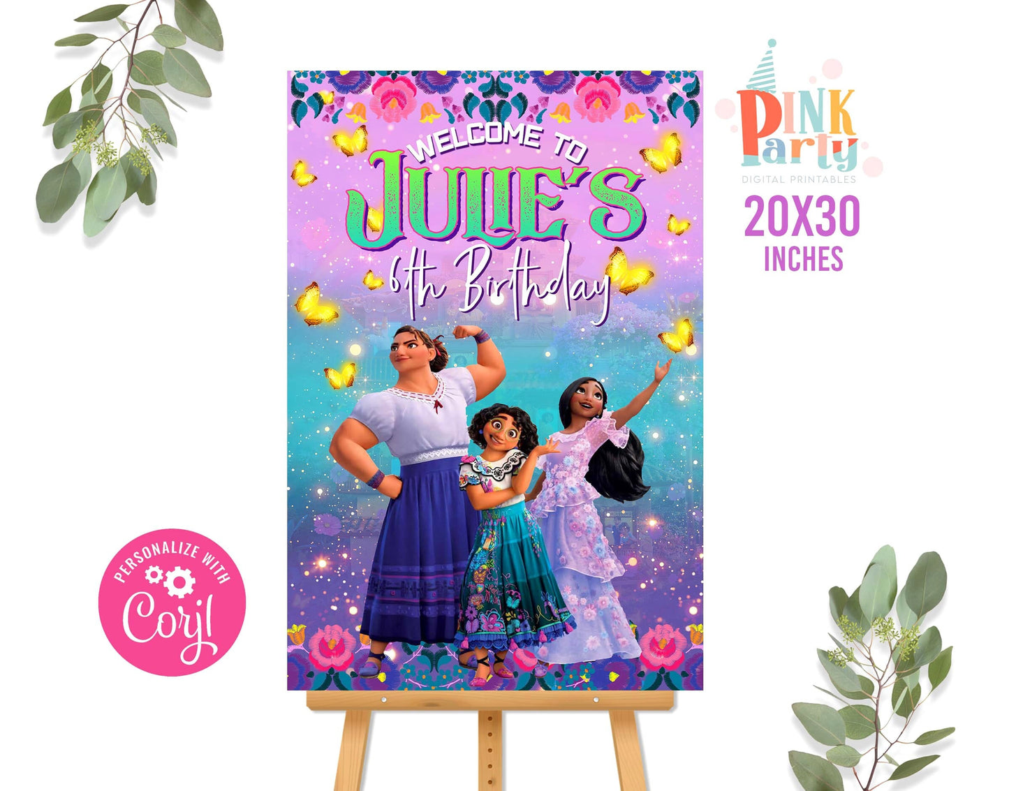 ENCANTO WELCOME SIGN EDITABLE TEMPLATE
