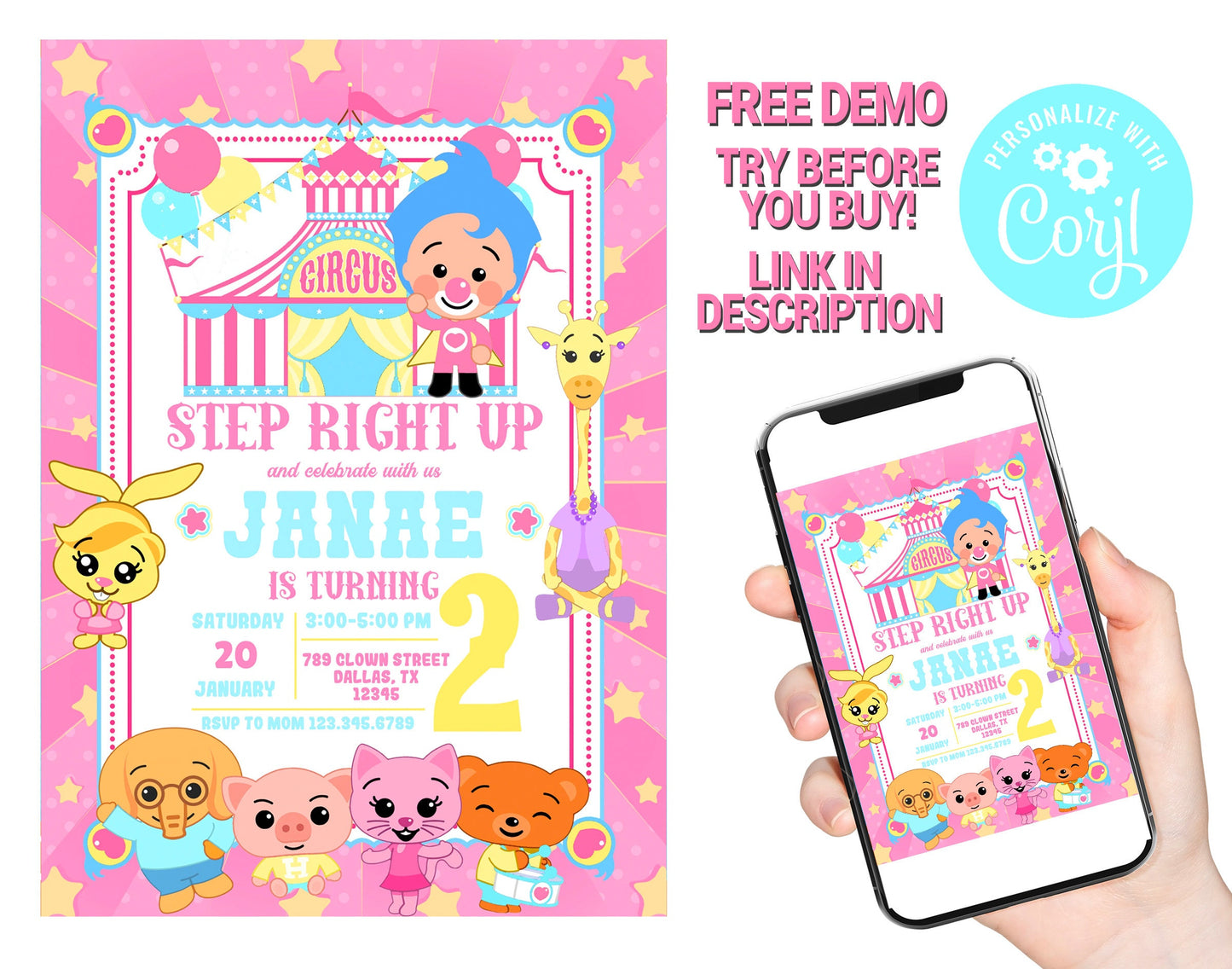 PLIM PLIM EDITABLE TEMPLATE INVITATION