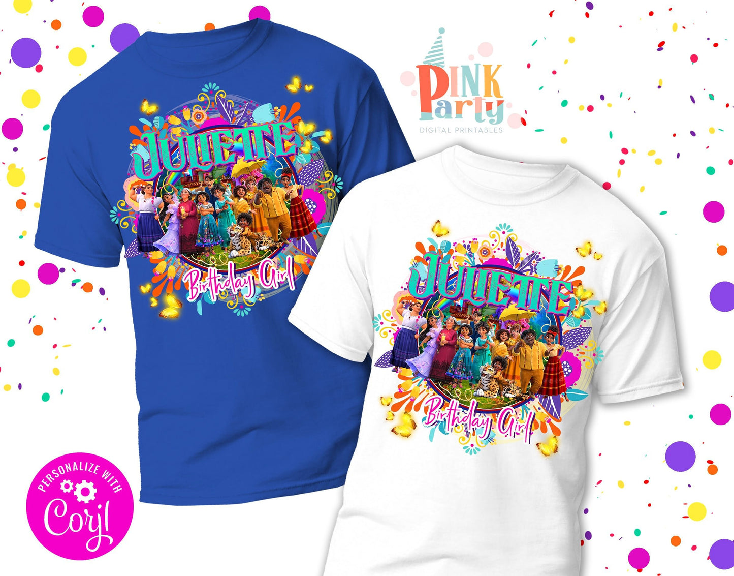 ENCANTO T-SHIRT DESIGN EDITABLE TEMPLATE TRANSFER