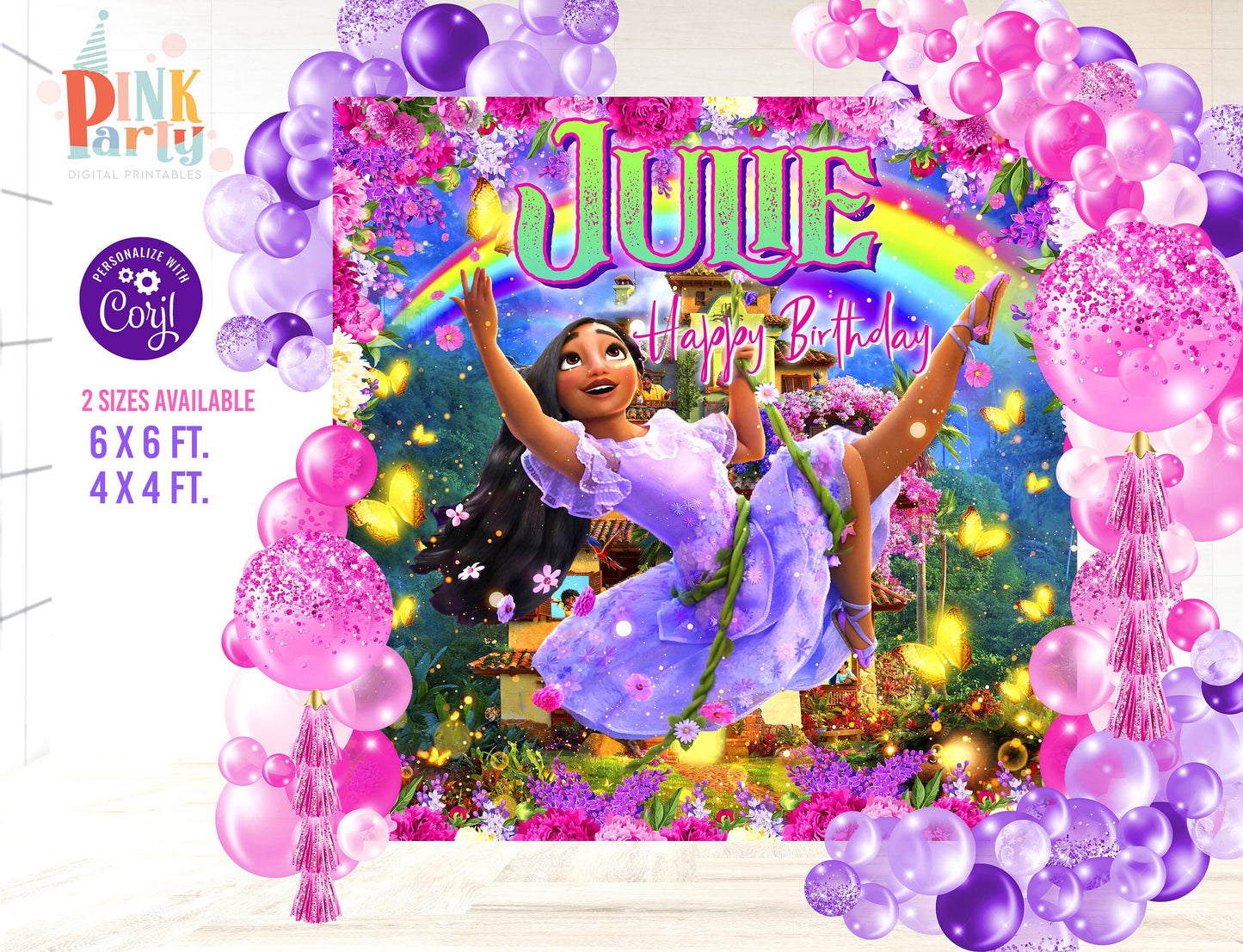 ISABELA ENCANTO EDITABLE BACKDROP DESIGN