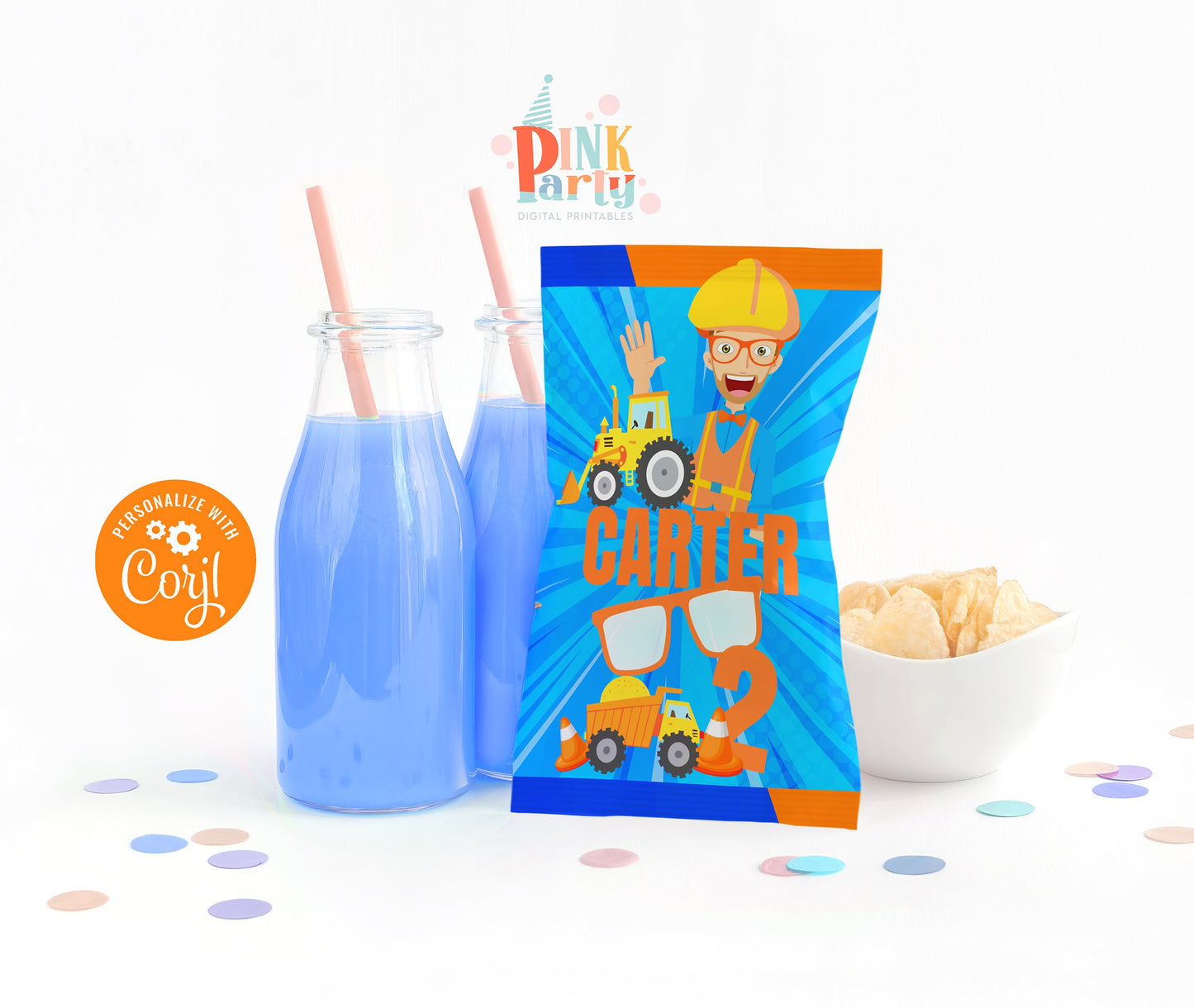 BLIPPI EDITABLE CHIP BAG WRAPPER DESIGN