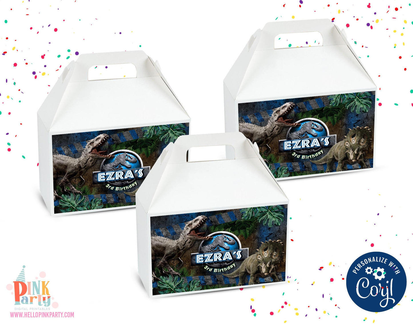Jurassic Gable box favors