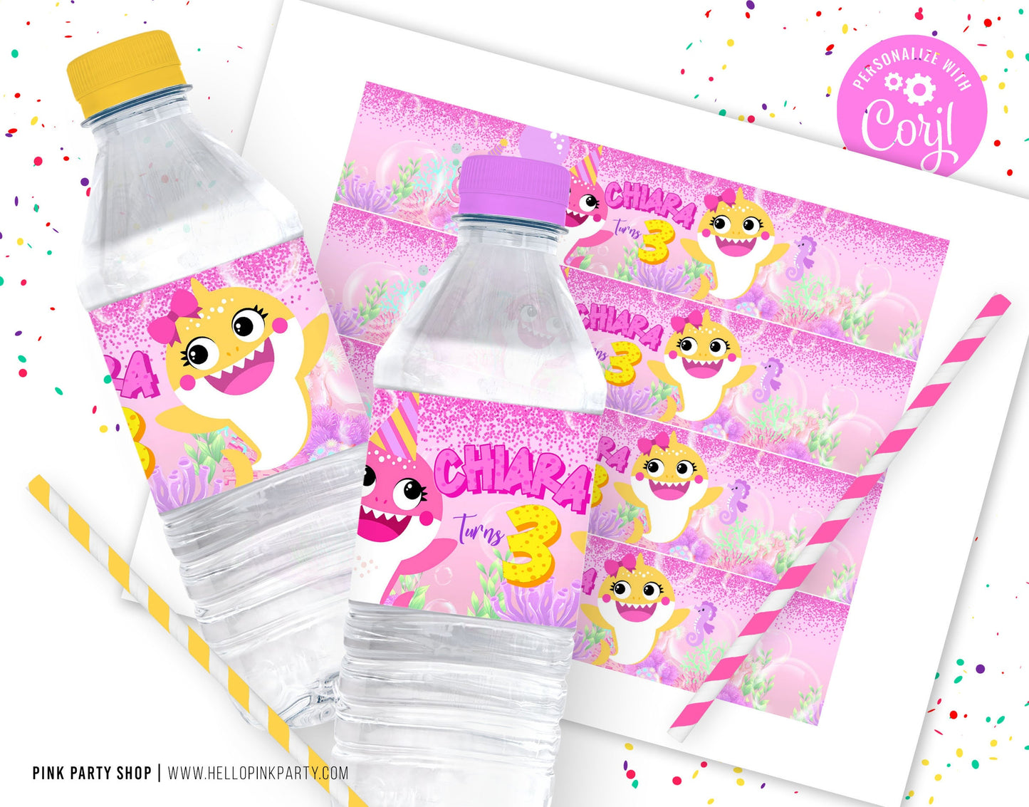 Kids Birthday Party Bundle Kit, Template Printable, kids Birthday chip bag, kids Editable labels, printable wrapper, editable favors