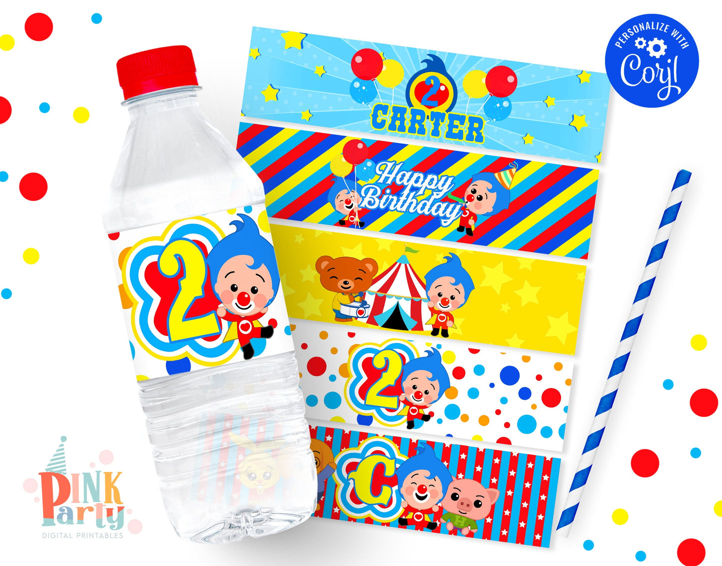 Kids Birthday Party Bundle Kit, Template Printable, kids Birthday chip bag, kids Editable labels, printable wrapper, editable favors