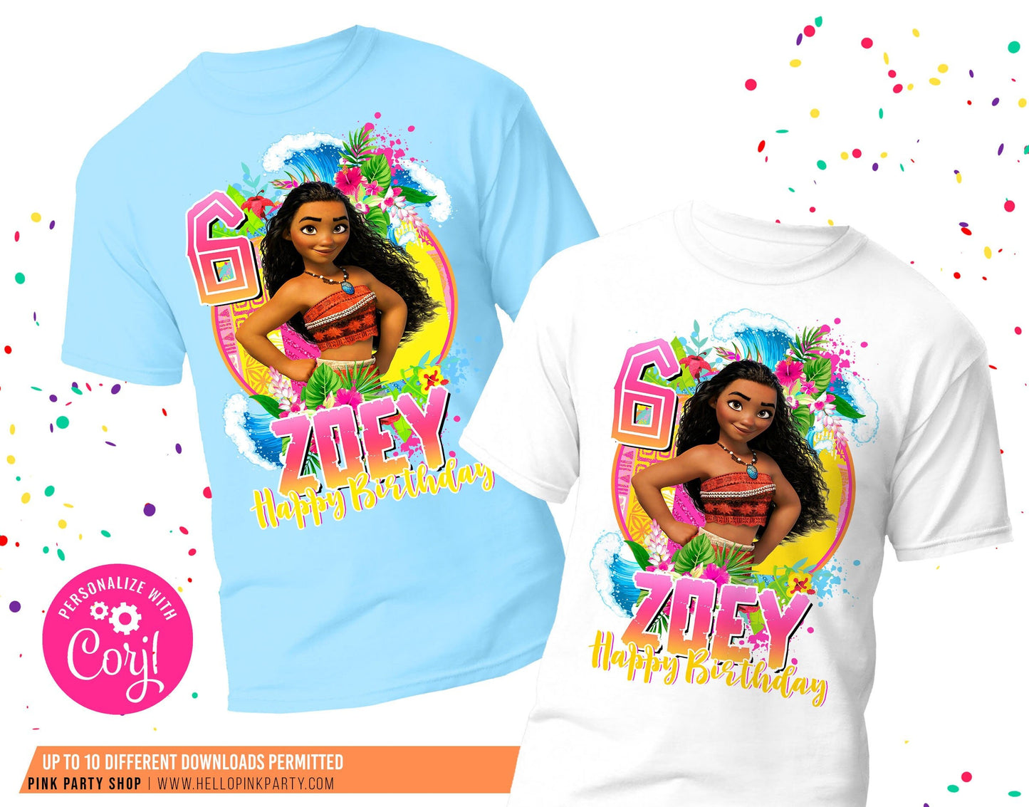 Moana Editable T-shirt design