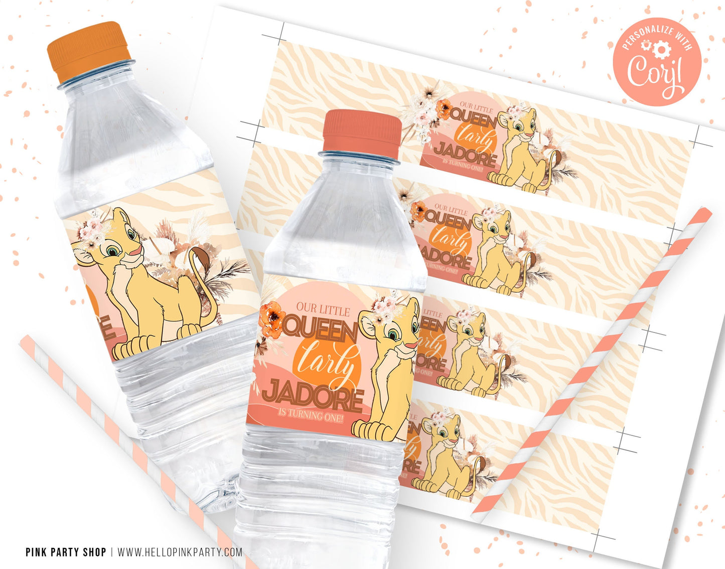 Kids Birthday Party Bundle Kit, Template Printable, Kids baby shower Birthday chip bag, Boho Editable labels, Kids party Kit Bundle editable