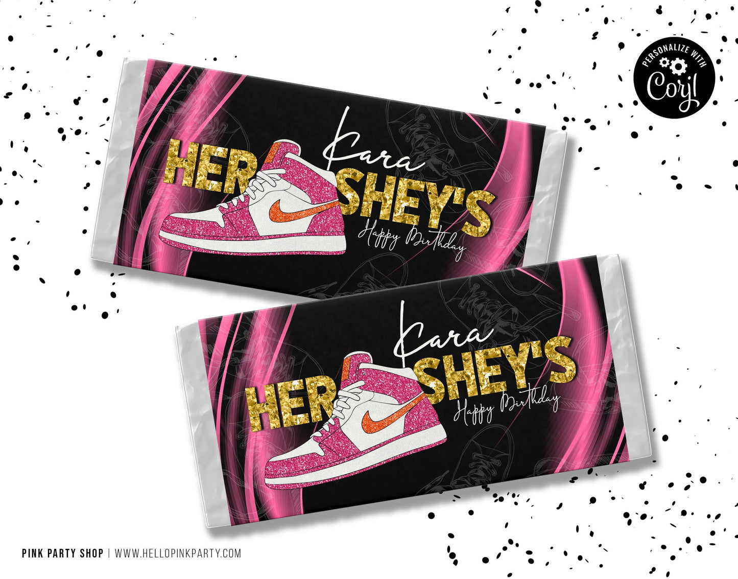 Sneakers Birthday Party Bundle Kit, Template Printable, Sneaker Ball Birthday chip bag, Corjl Editable labels Kids party Kit Bundle editable