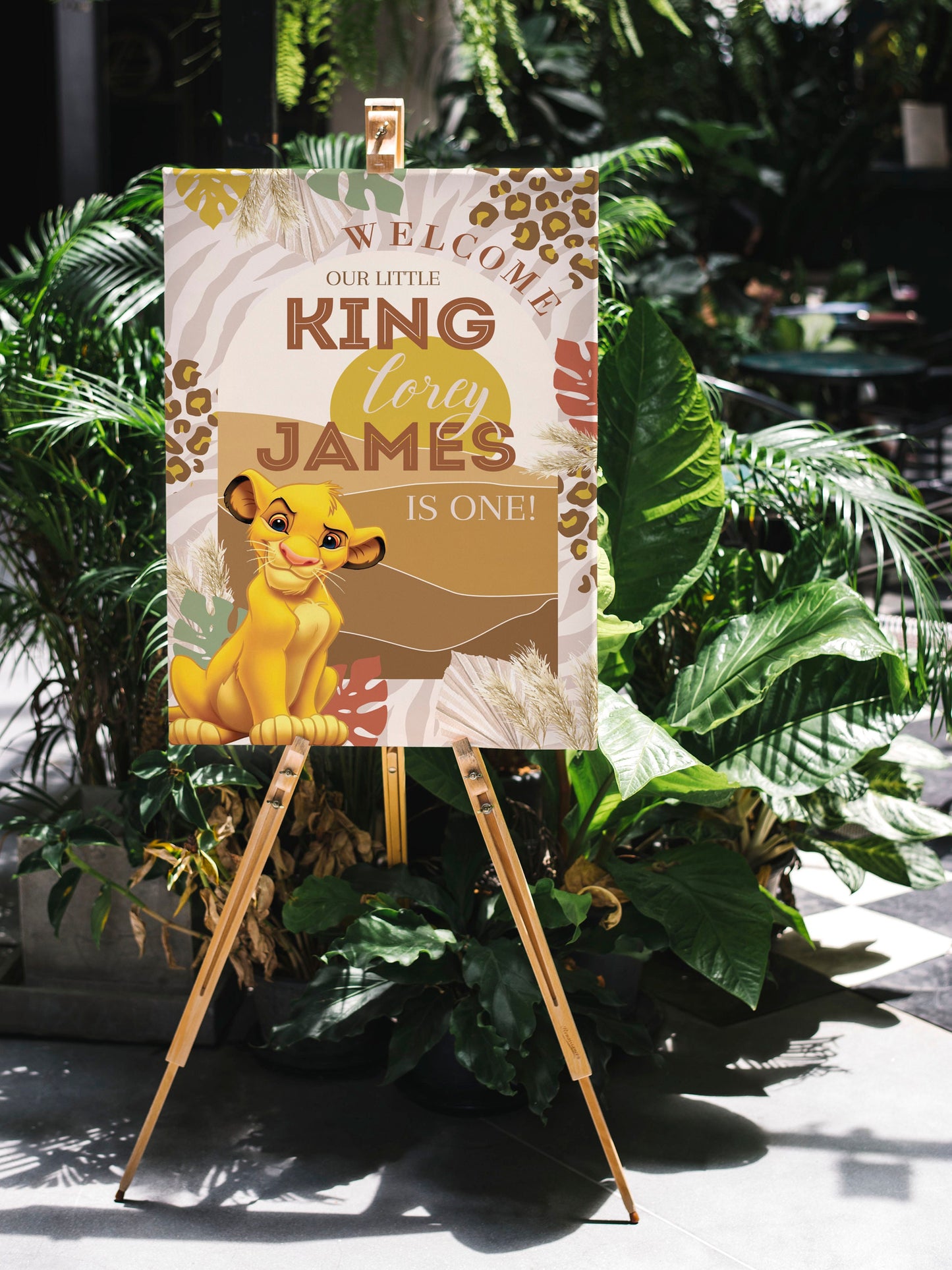 Editable Lion King welcome sign