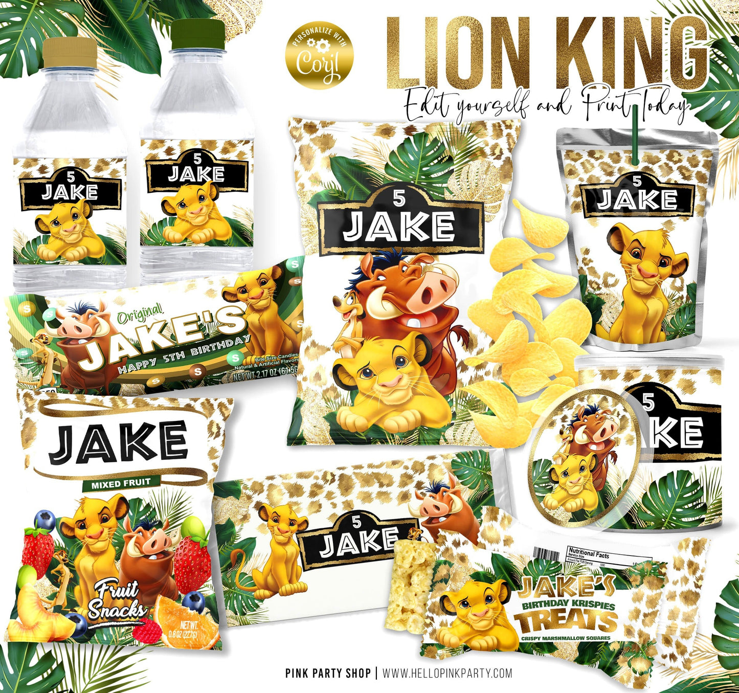 Kids Birthday Party Bundle Kit, Template Printable, kids Birthday chip bag, kids Editable labels, printable wrapper, editable favors