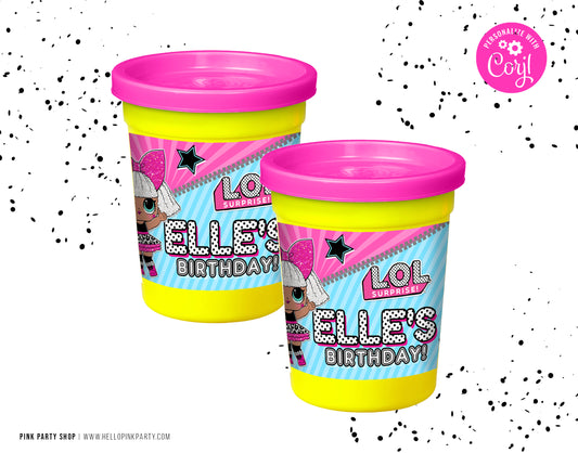 LOL SURPRISE PLAY DOH EDITABLE LABEL