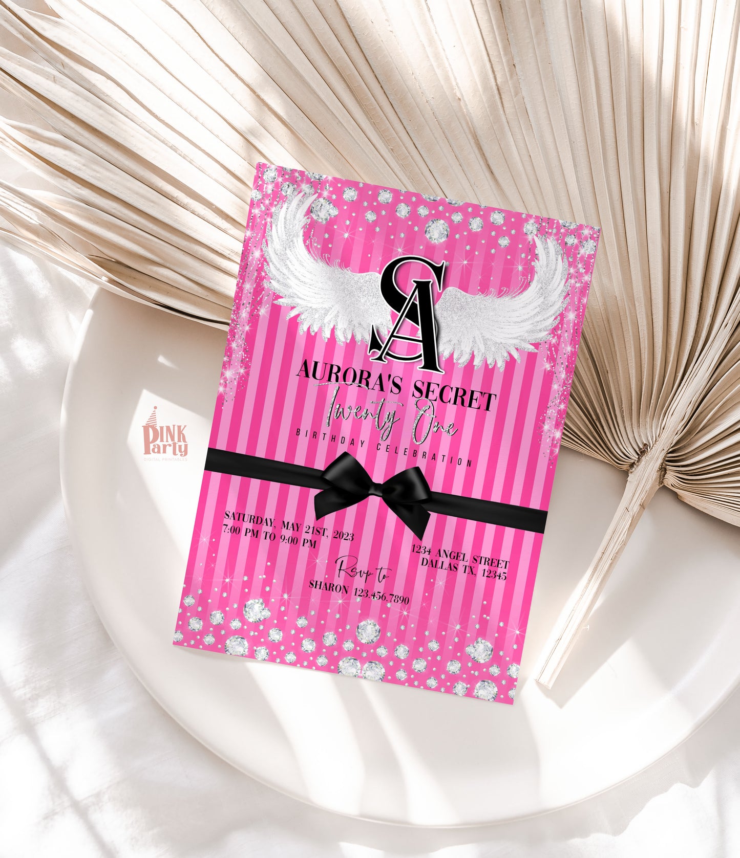 VICTORIA'S SECRET EDITABLE TEMPLATE INVITATION