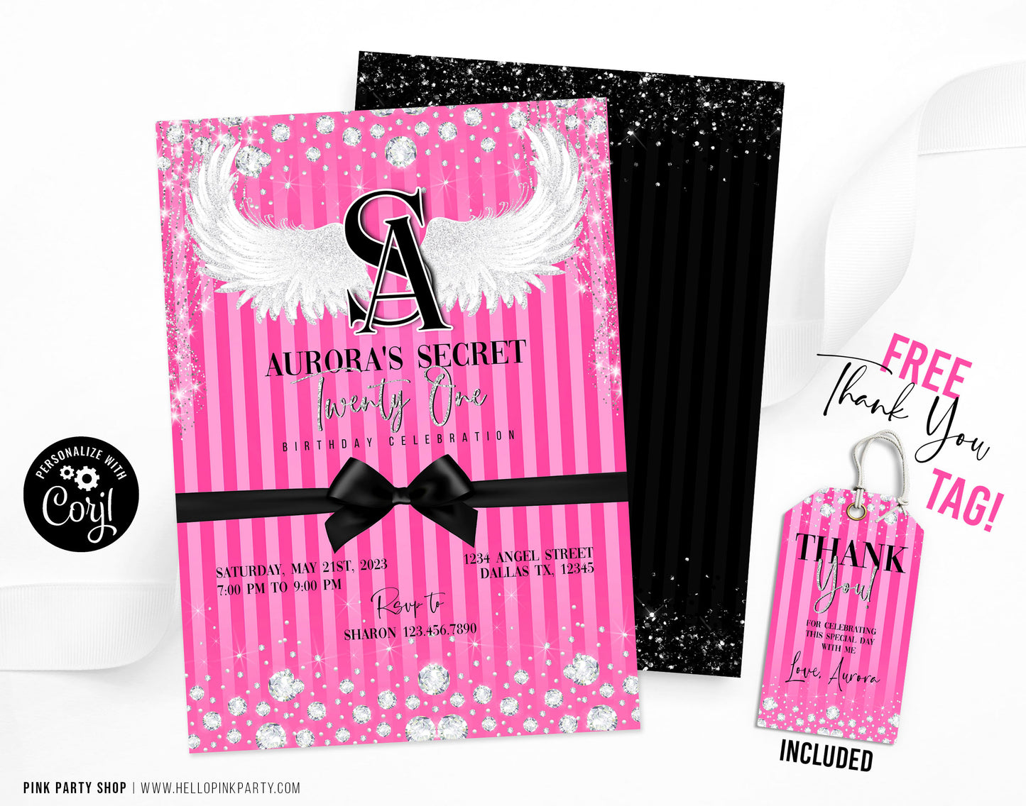 VICTORIA'S SECRET EDITABLE TEMPLATE INVITATION