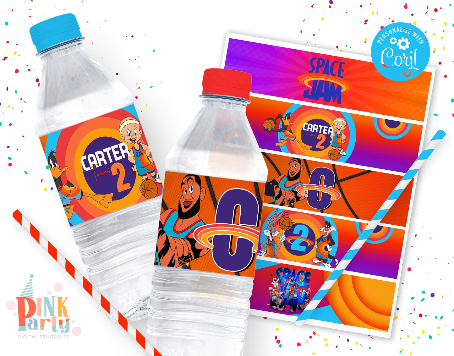 SPACE JAM EDITABLE PRINTABLE PARTY BUNDLE