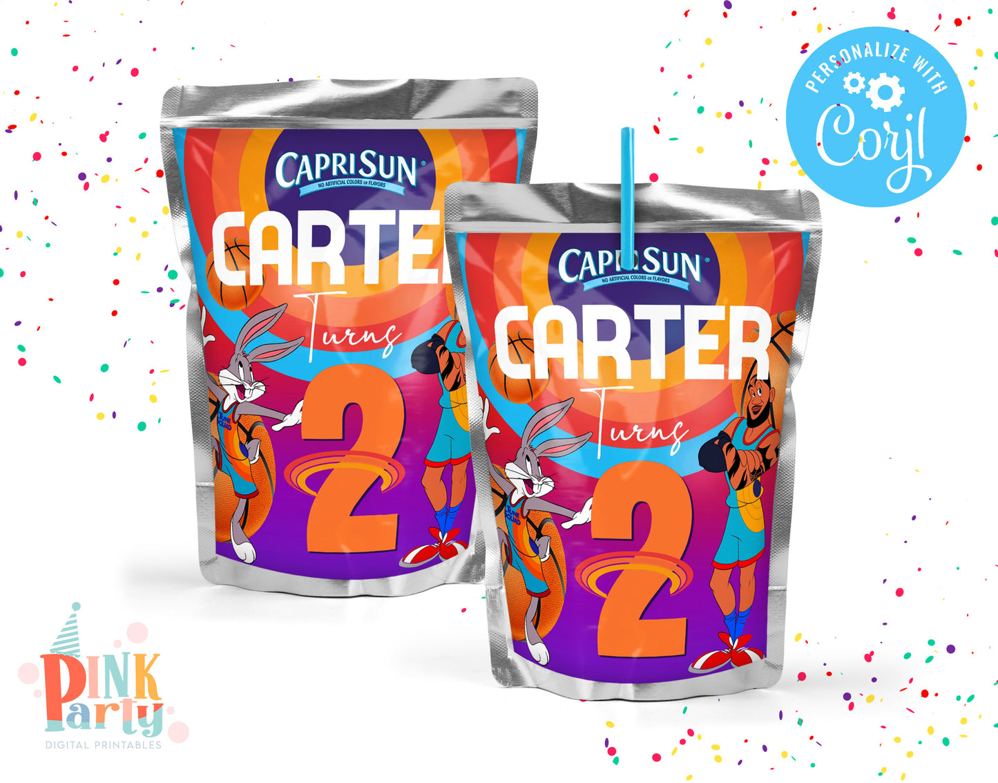 SPACE JAM EDITABLE PRINTABLE PARTY BUNDLE
